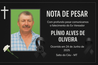 Nota de Pesar - Senhor Plínio Alves de Oliveira